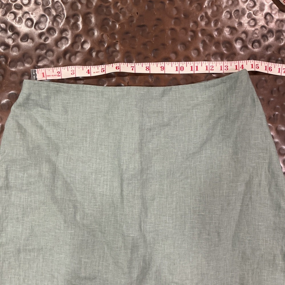 Abercrombie & Fitch Linen Skort, Medium, Green, Scalloped Hem, NWT - Picture 6 of 9